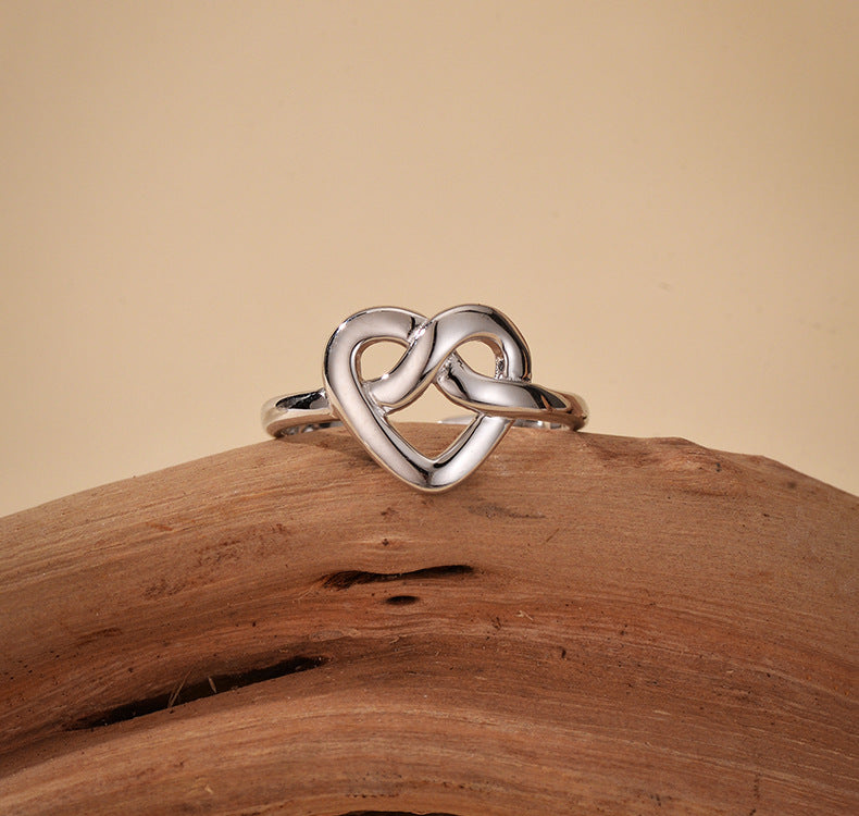 925 Sterling Silver Heart Shape Open Rings 925 Sterling Silver Rings