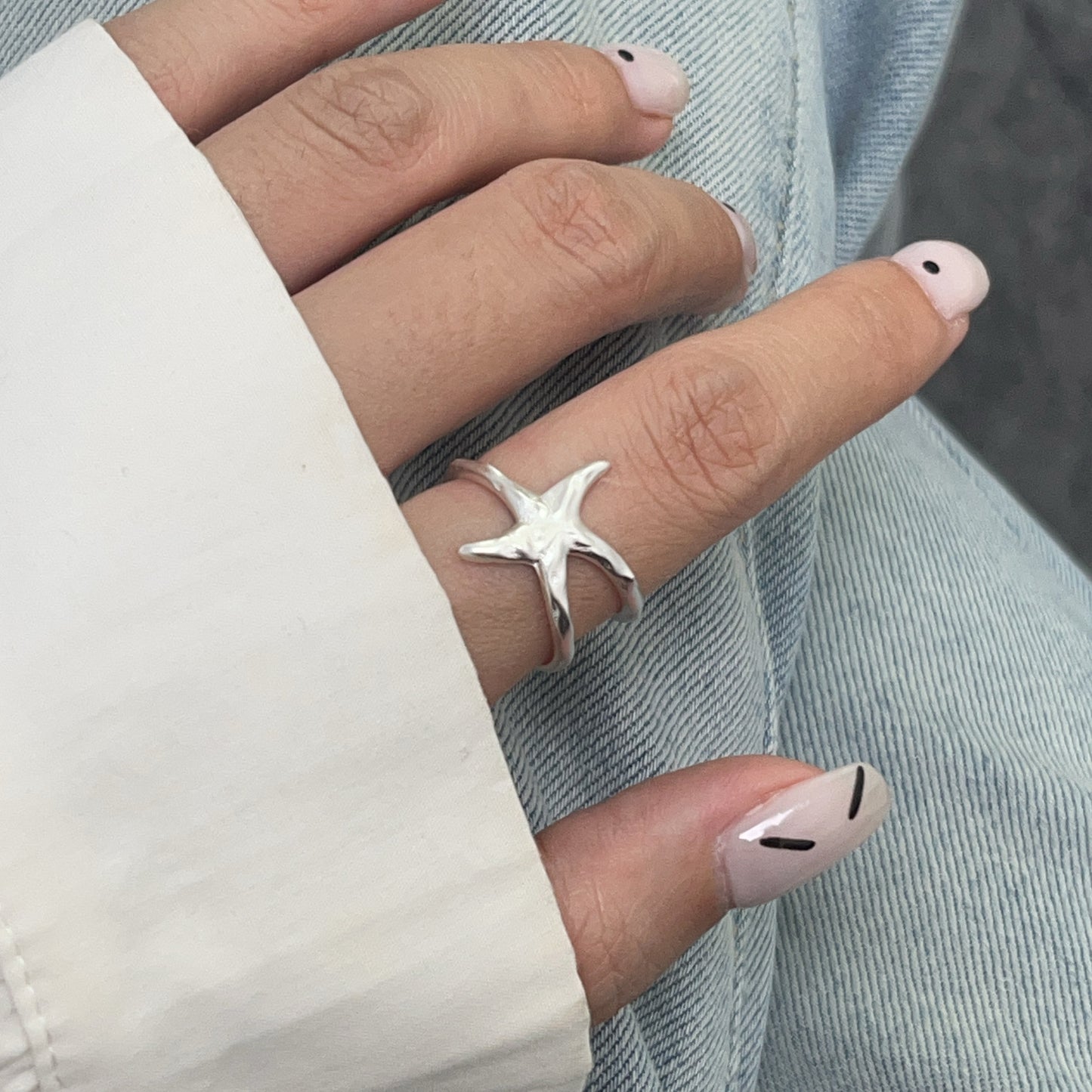 925 Sterling Silver Star Open Rings 925 Sterling Silver Rings