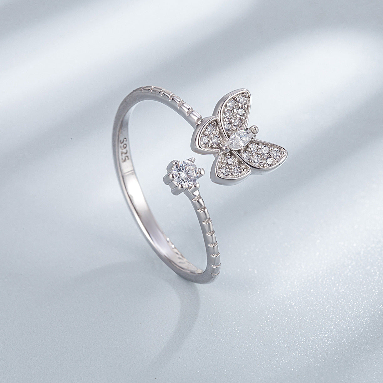 925 Sterling Silver Butterfly Open Rings 925 Sterling Silver Rings