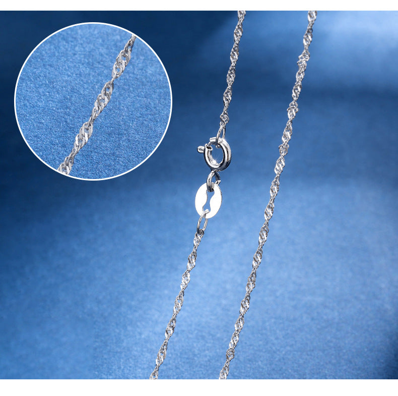 925 Sterling Silver Melon seeds chain cable chain box chain Plating Geometric Necklace