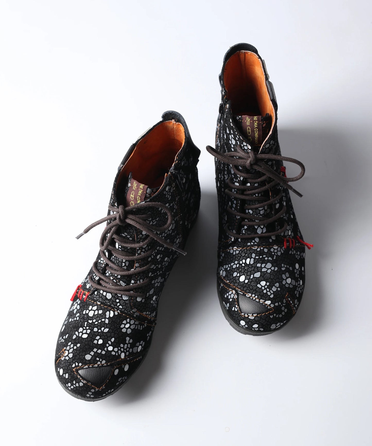 Delka Dots Flower Pattern Boots for Women