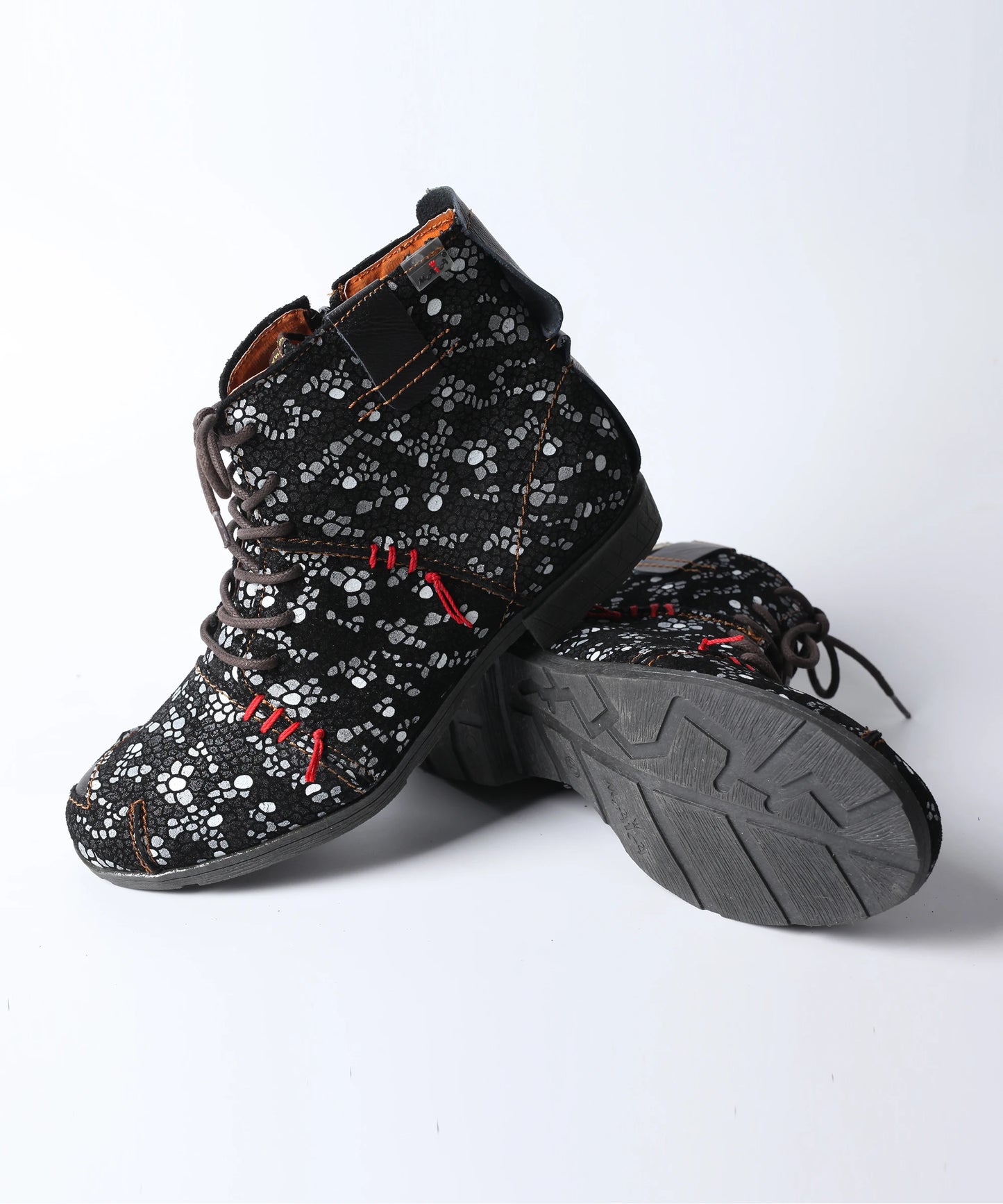 Delka Dots Flower Pattern Boots for Women