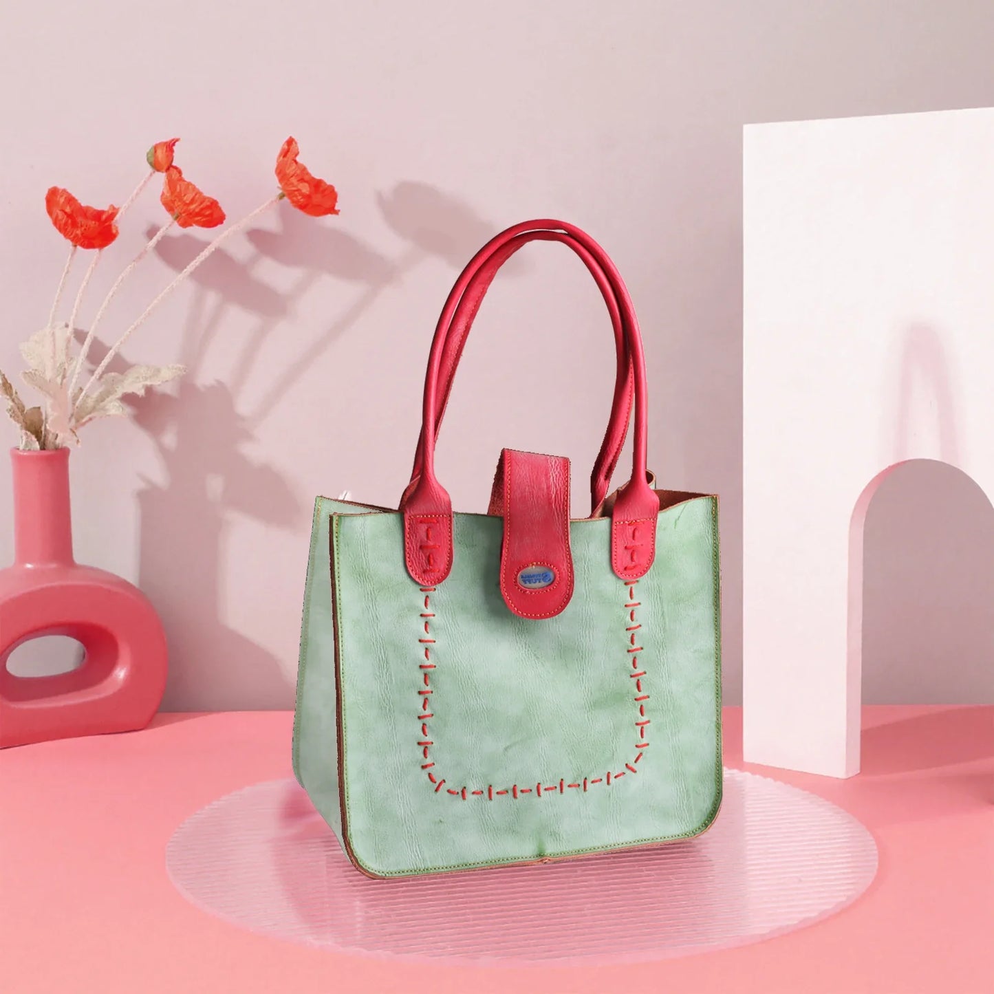 2024 Minimalistic Leather Totes - 2024-new-serene-green-tote-a-beautiful-minimalistic-design-for-the-discerning-woman