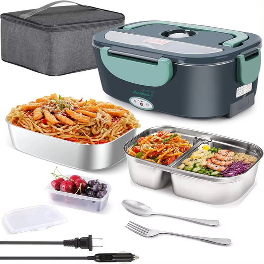 80W Heated Lunchbox With Heat Trays And Carrying Case