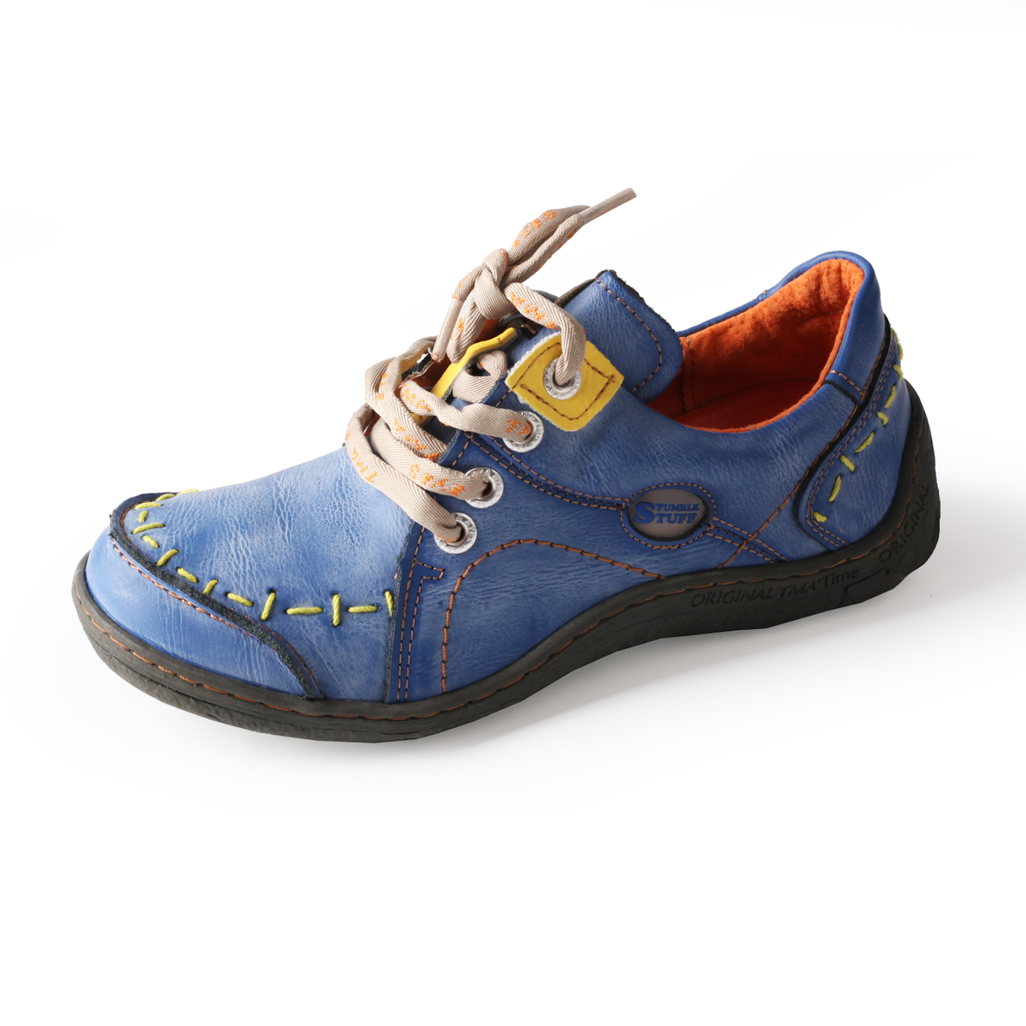 Groovy Glides | Washed Leather Wide Round Toe Flats For Women