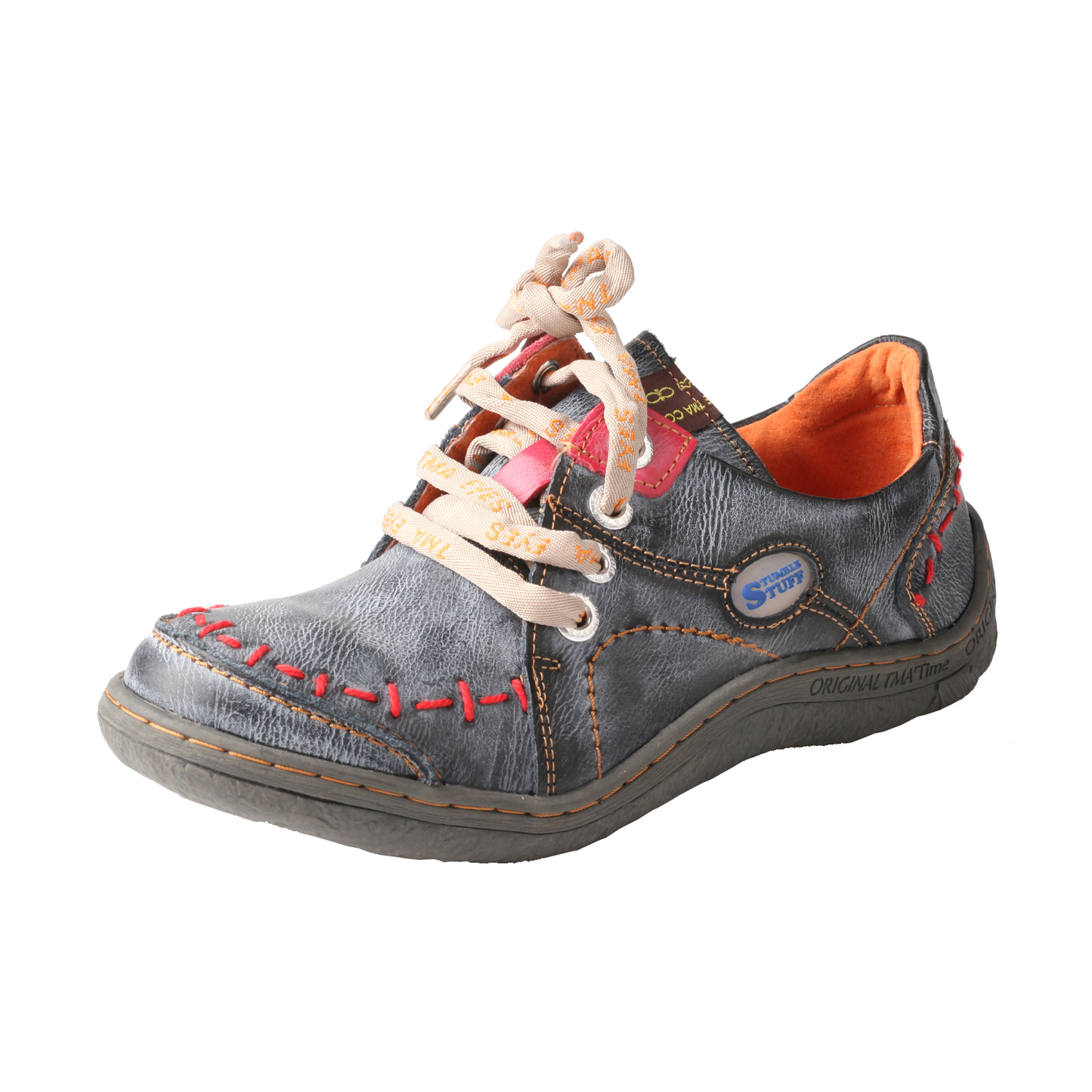 Groovy Glides | Washed Leather Wide Round Toe Flats For Women