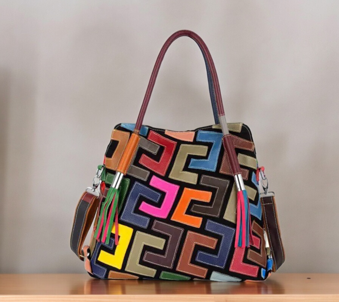 BIG MAMMAS  " Polychromatic Leather Tote Bag Collection"