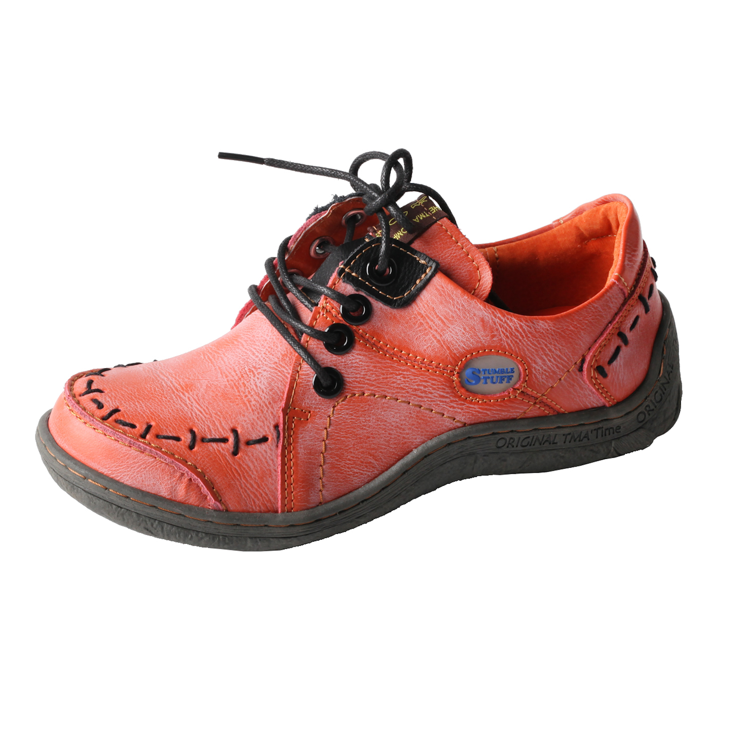 Groovy Glides | Washed Leather Wide Round Toe Flats For Women