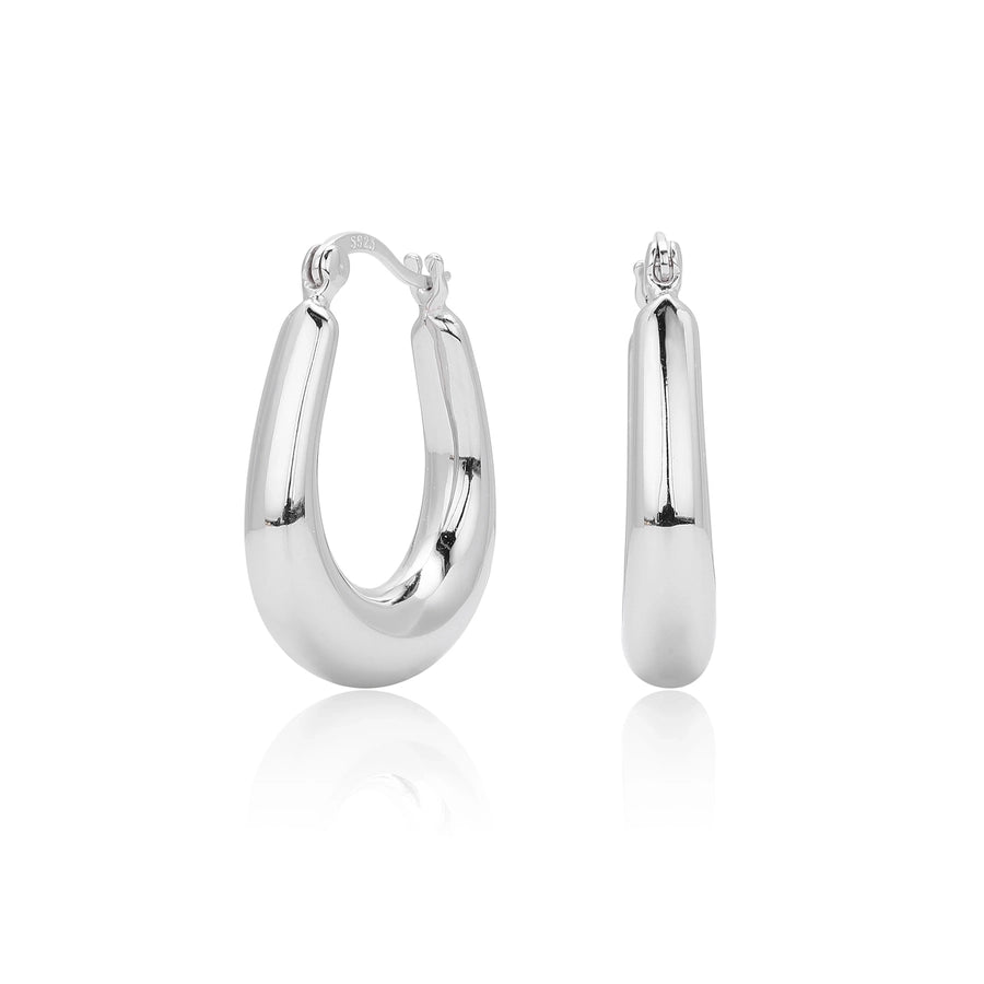 1 Pair 18K Gold Plated White Gold Plated Rhodium Plated 925 Sterling Silver 925 Sterling Silver 925 Sterling Silver Earrings Geometric Earrings