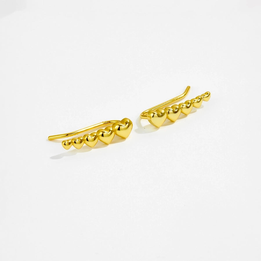 1 Pair 18K Gold Plated White Gold Plated 925 Sterling Silver Zircon 925 Sterling Silver Earrings Geometric Ear Studs