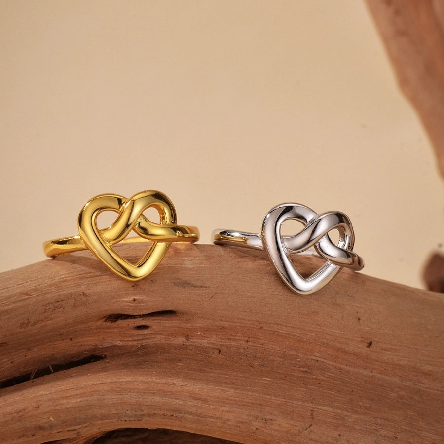 925 Sterling Silver Heart Shape Open Rings 925 Sterling Silver Rings