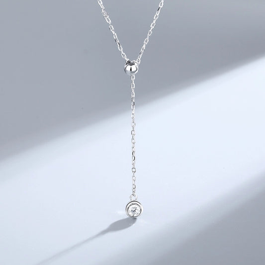 925 Sterling Silver Zircon cable chain Plating Geometric Necklace