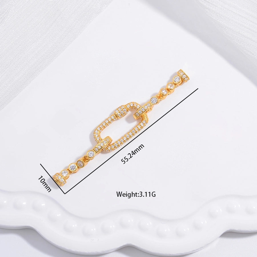 S925 Silver Rectangular Detachable Paperback Buckle DIY Pearl Jade Bracelet Necklace Universal Long Leg Buckle Sk78