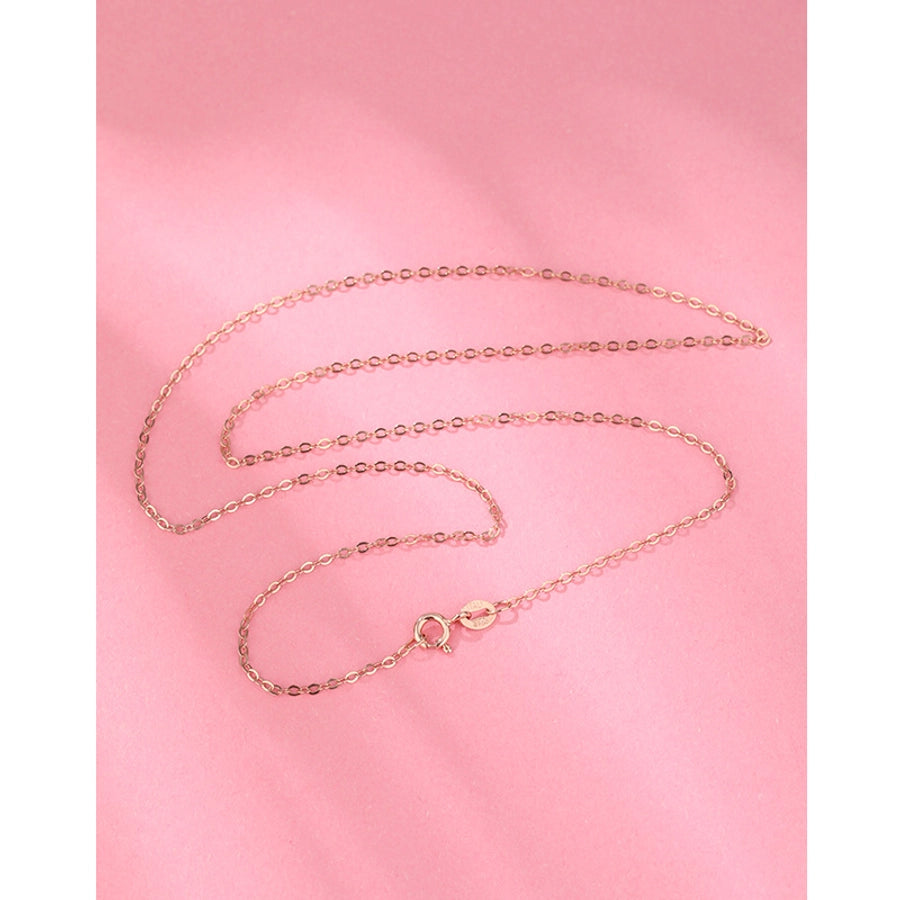 925 Sterling Silver cable chain box chain Solid Color Necklace