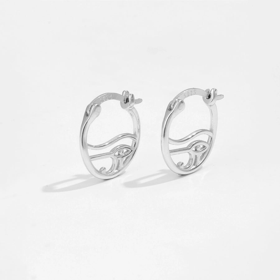 1 Pair 18K Gold Plated White Gold Plated 925 Sterling Silver Zircon 925 Sterling Silver Earrings Geometric Earrings