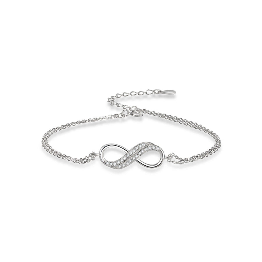 925 Sterling Silver cable chain Bracelets Simple Style Classic Style