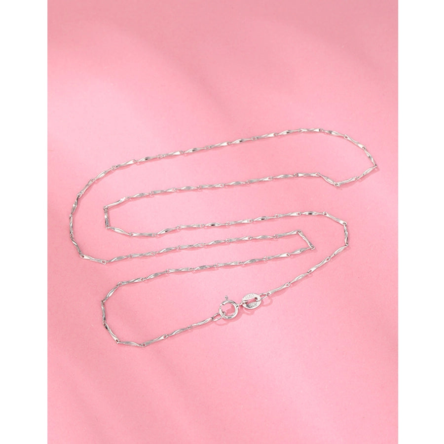 925 Sterling Silver cable chain box chain Solid Color Necklace