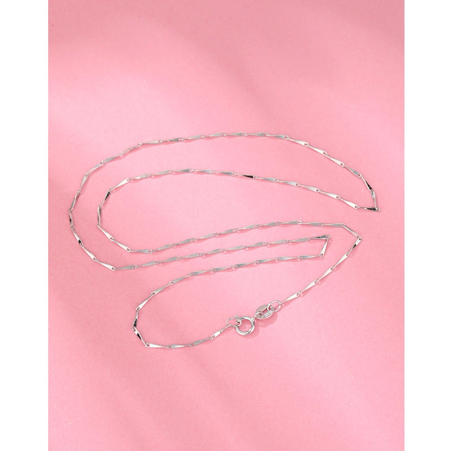 925 Sterling Silver cable chain box chain Solid Color Necklace