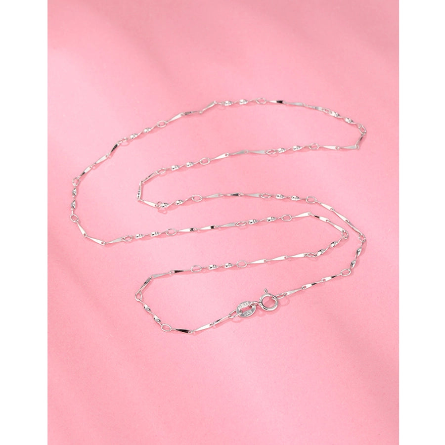 925 Sterling Silver cable chain box chain Solid Color Necklace