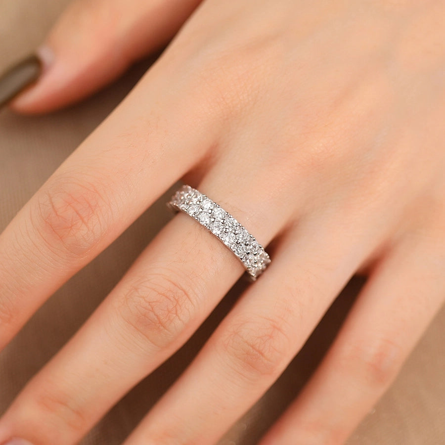 925 Sterling Silver Zircon Round Rings 925 Sterling Silver Rings