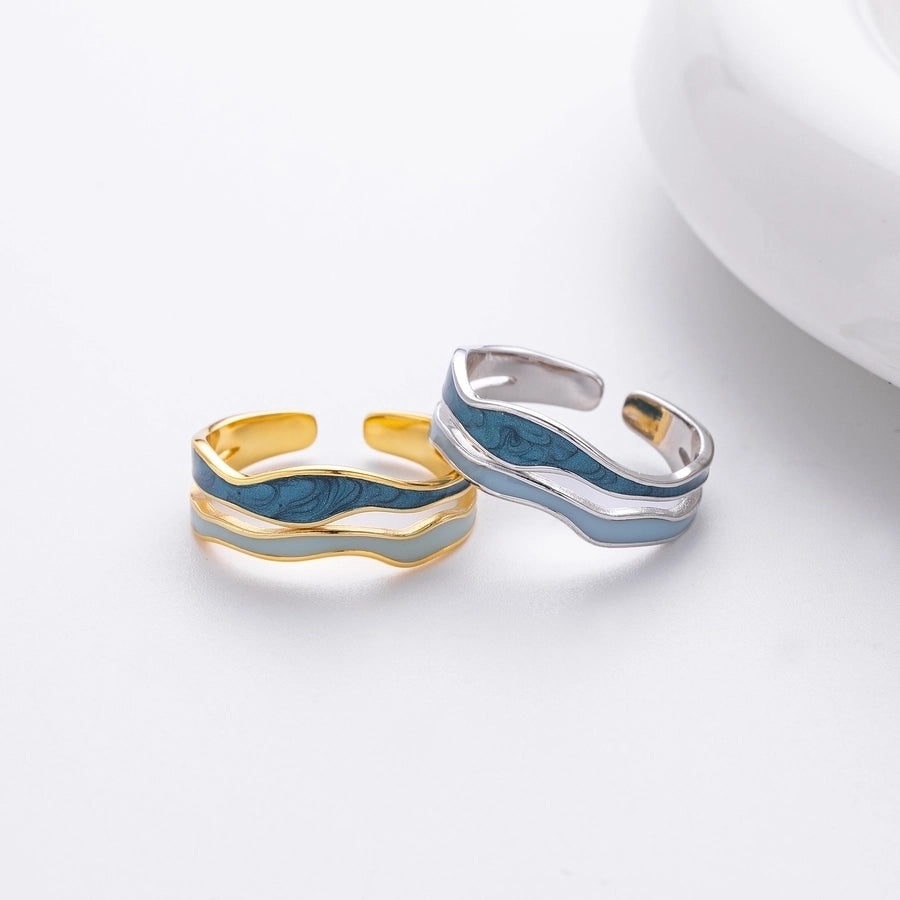 18K Gold Plated White Gold Plated Rhodium Plated 925 Sterling Silver Irregular Rings 925 Sterling Silver Rings