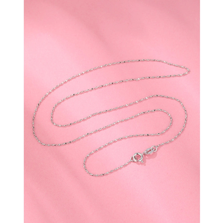 925 Sterling Silver cable chain box chain Solid Color Necklace