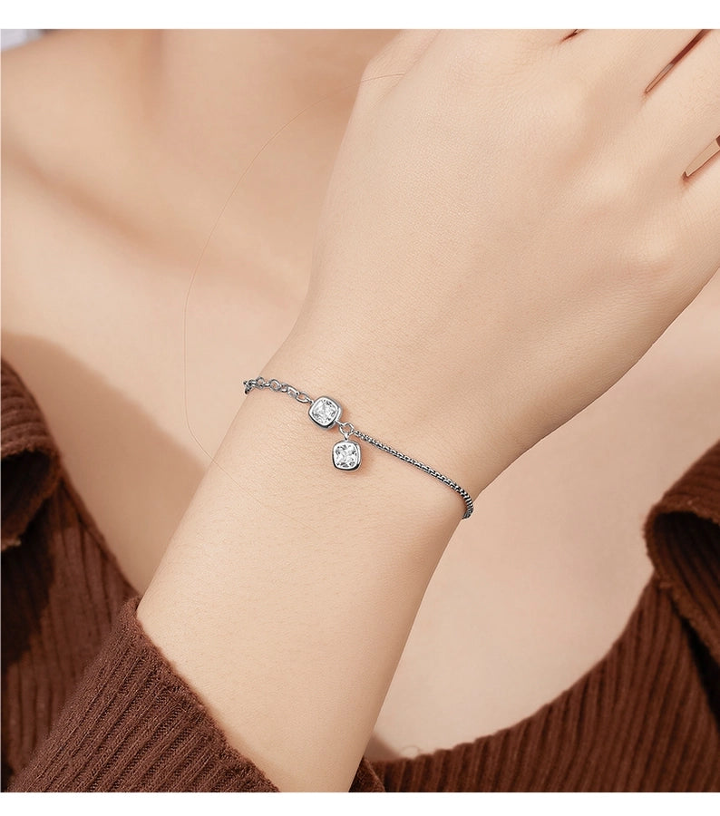 925 Sterling Silver cable chain Bracelets Elegant Glam