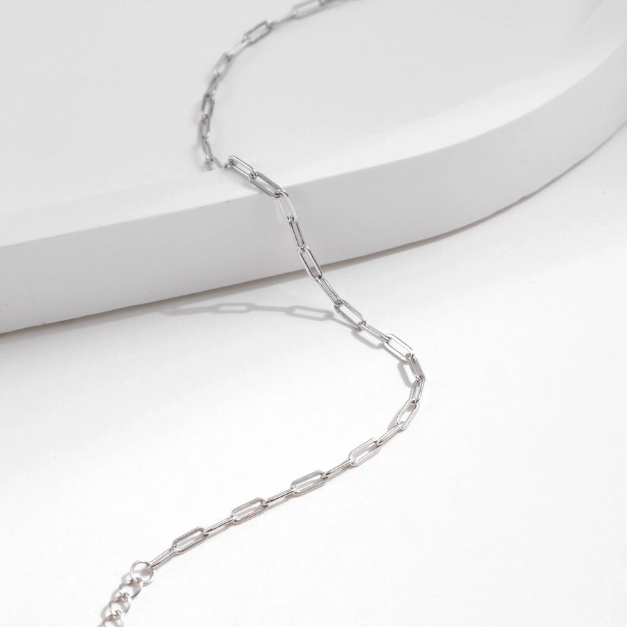 925 Sterling Silver cable chain Bracelets Simple Style