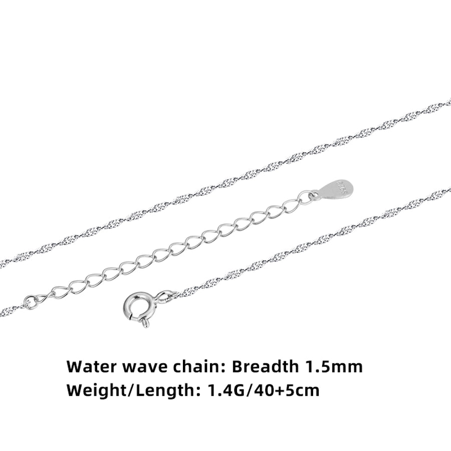 925 Sterling Silver Long-Lasting Plated cable chain box chain snake chain Geometric Necklace