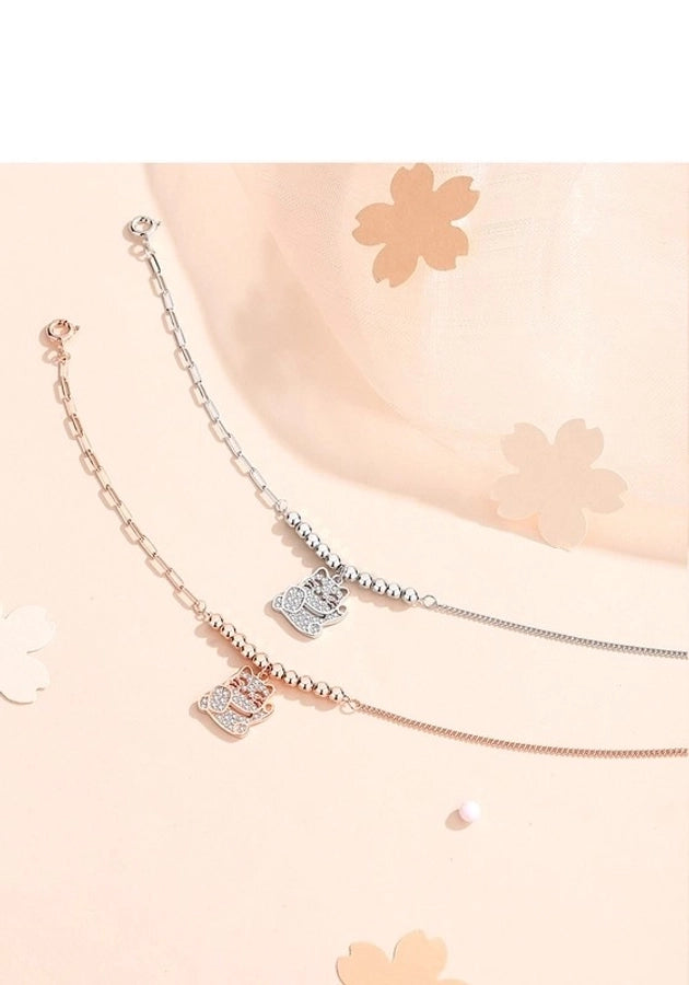 925 Sterling Silver Paperclip Chain cable chain Bracelets Elegant