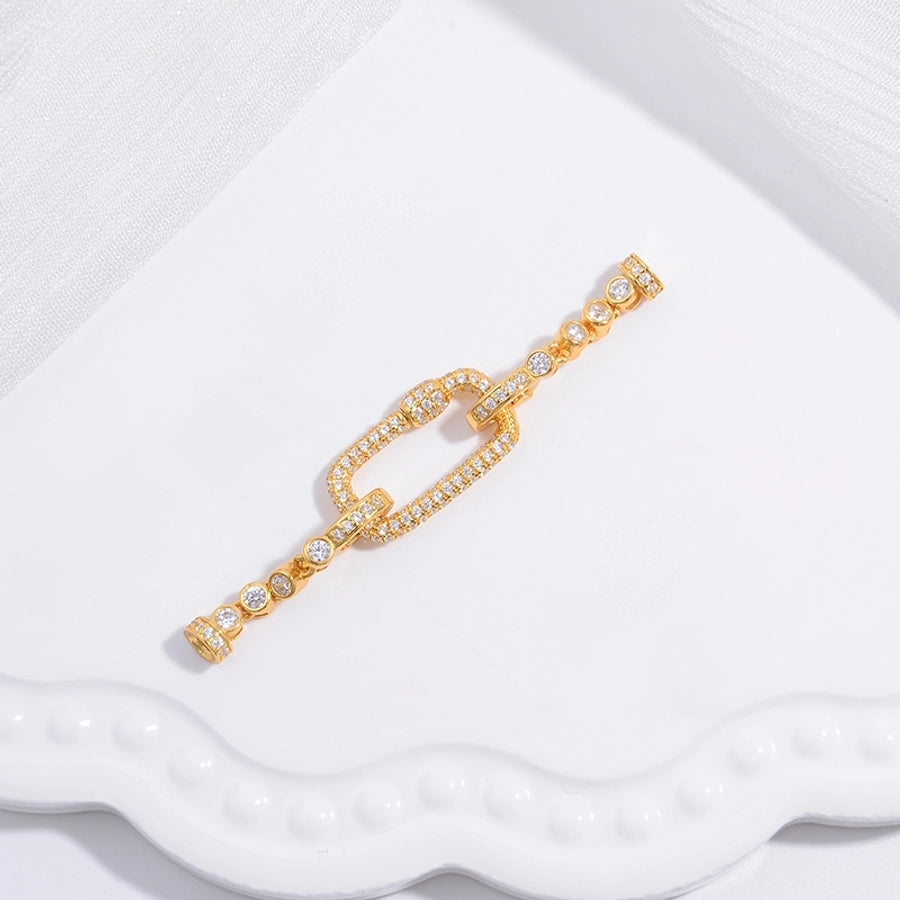 S925 Silver Rectangular Detachable Paperback Buckle DIY Pearl Jade Bracelet Necklace Universal Long Leg Buckle Sk78