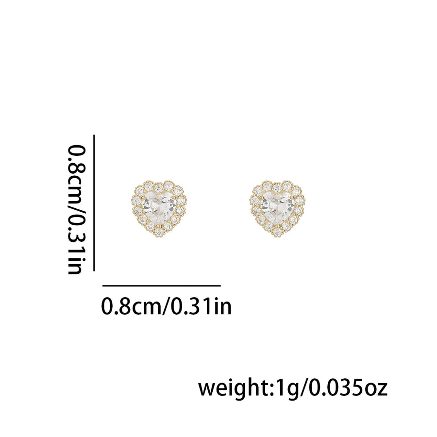 1 Pair 14K Gold Plated 925 Sterling Silver 925 Sterling Silver Earrings Geometric Ear Studs