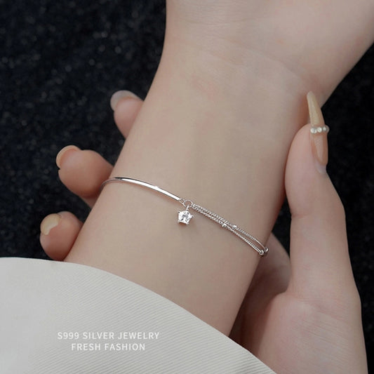 Sterling Silver  Bracelets Simple Style