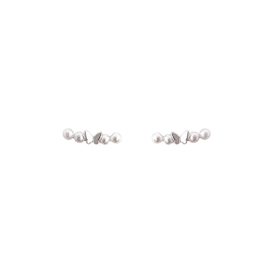 1 Pair 925 Sterling Silver 925 Sterling Silver Earrings Butterfly Earrings