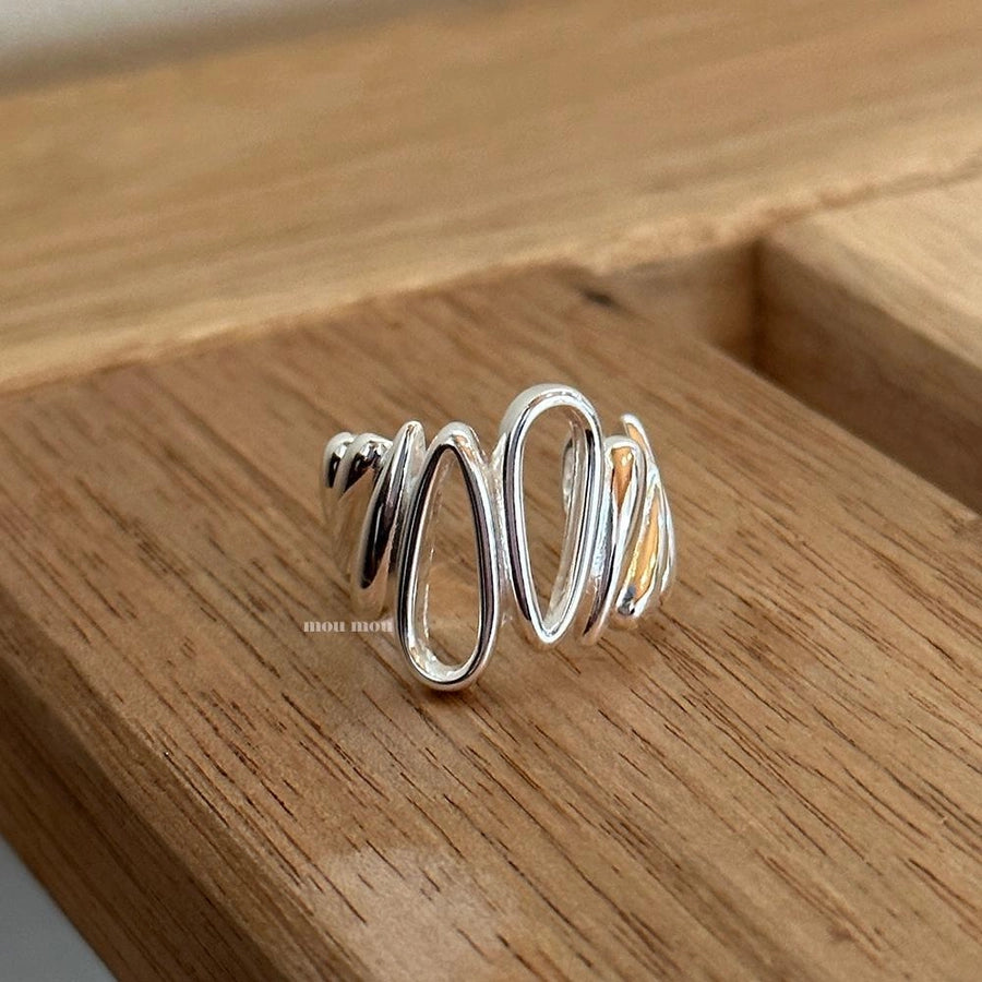 925 Sterling Silver Geometric Open Rings 925 Sterling Silver Rings