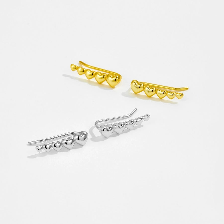 1 Pair 18K Gold Plated White Gold Plated 925 Sterling Silver Zircon 925 Sterling Silver Earrings Geometric Ear Studs