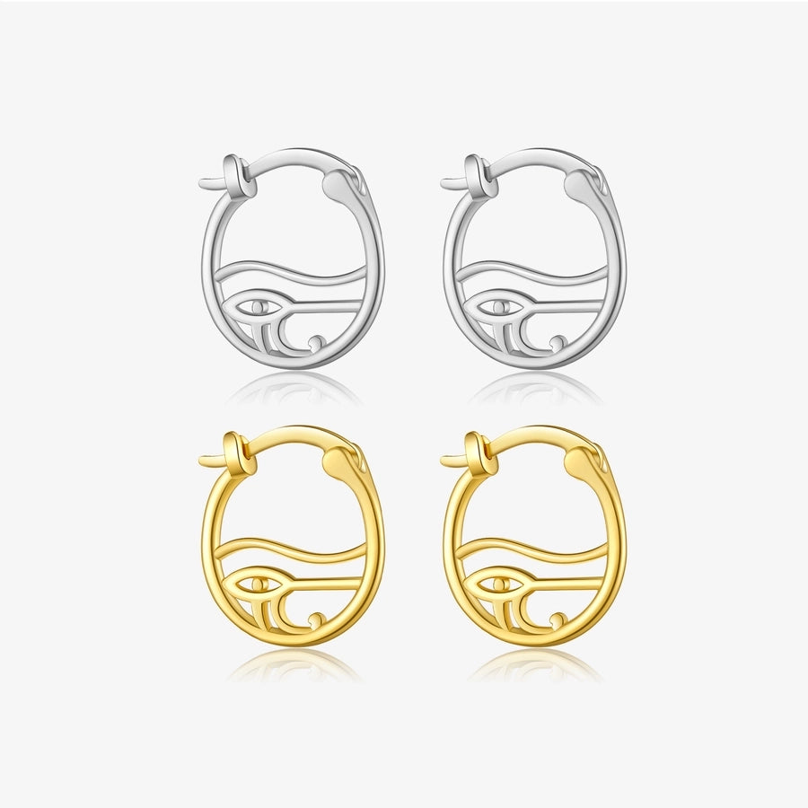 1 Pair 18K Gold Plated White Gold Plated 925 Sterling Silver Zircon 925 Sterling Silver Earrings Geometric Earrings