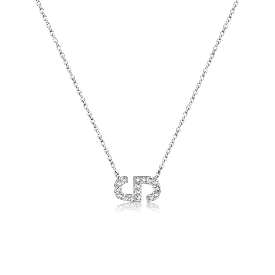 925 Sterling Silver Zircon cable chain Inlay Geometric Cross Pendant Necklace