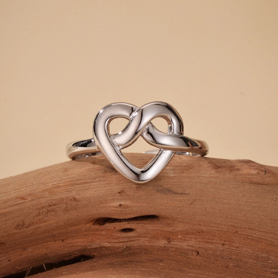 925 Sterling Silver Heart Shape Open Rings 925 Sterling Silver Rings