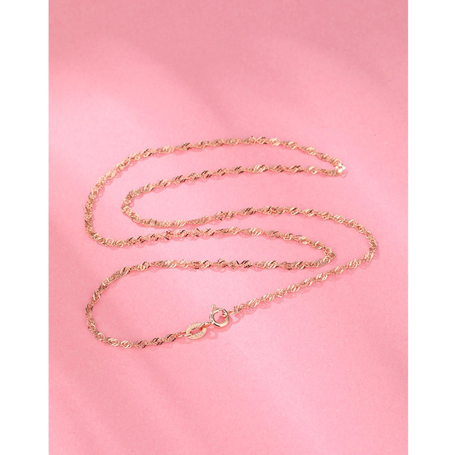 925 Sterling Silver cable chain box chain Solid Color Necklace