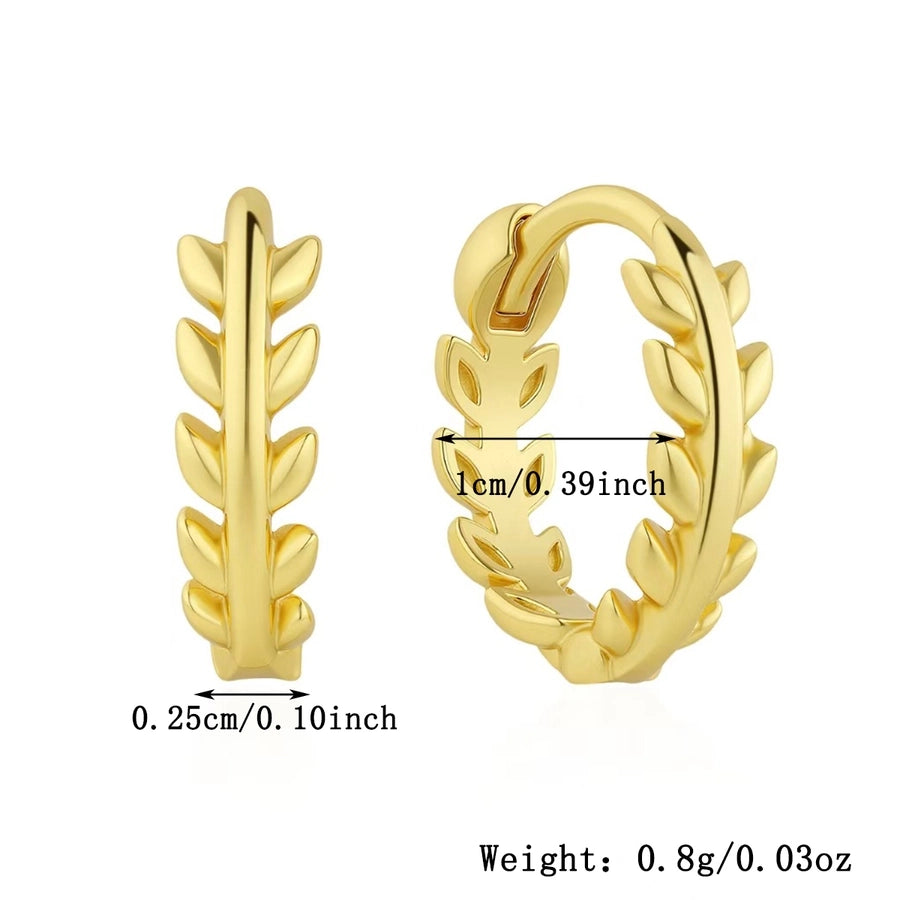 K Gold Plated White Gold Plated 925 Sterling Silver 925 Sterling Silver Earrings Leaf Earrings