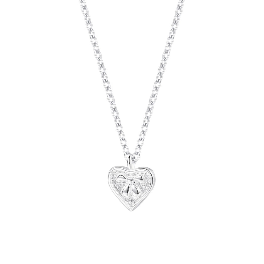 925 Sterling Silver cable chain Plating Heart Shape Pendant Necklace