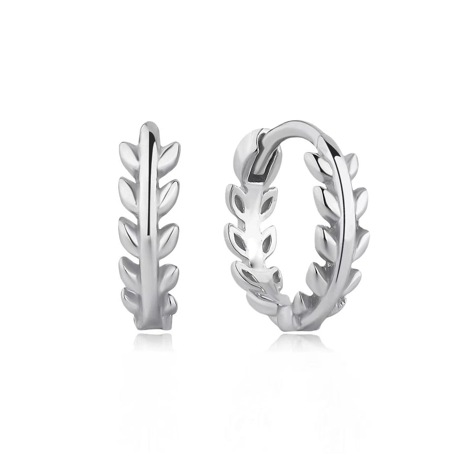 K Gold Plated White Gold Plated 925 Sterling Silver 925 Sterling Silver Earrings Leaf Earrings