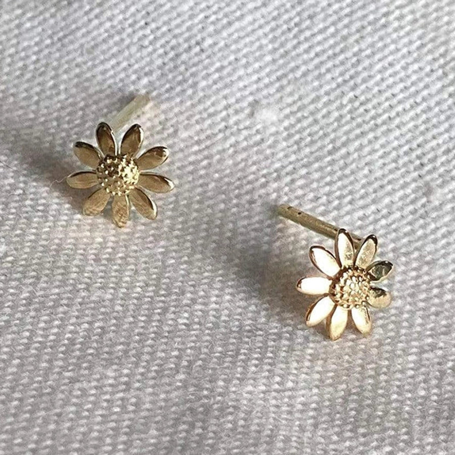 1 Pair 925 Sterling Silver 925 Sterling Silver Earrings Flower Ear Studs