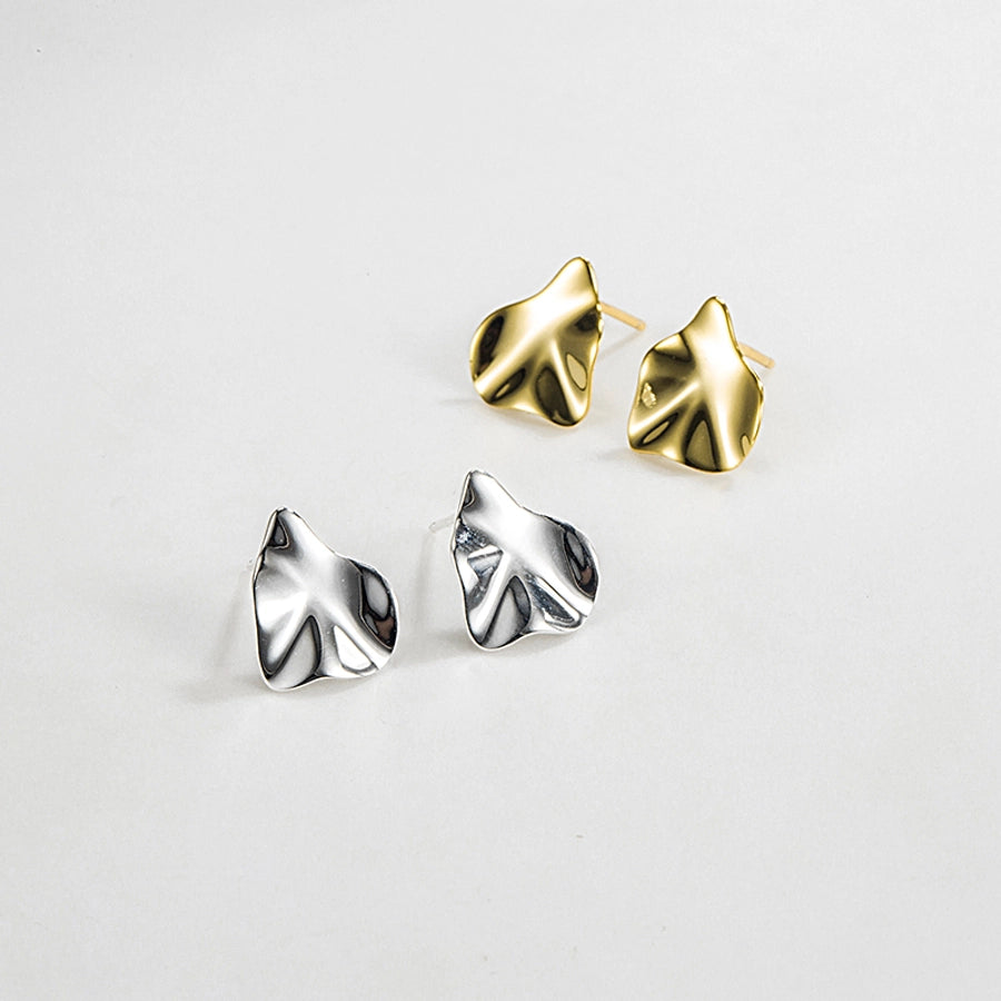 1 Pair 925 Sterling Silver 925 Sterling Silver Earrings Geometric Ear Studs