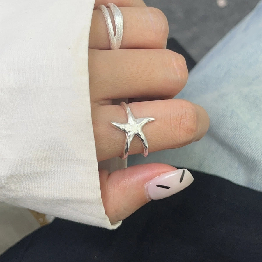 925 Sterling Silver Star Open Rings 925 Sterling Silver Rings