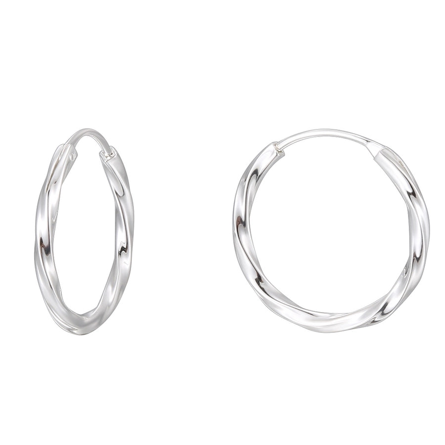 1 Pair 925 Sterling Silver 925 Sterling Silver Earrings Geometric Hoop Earrings