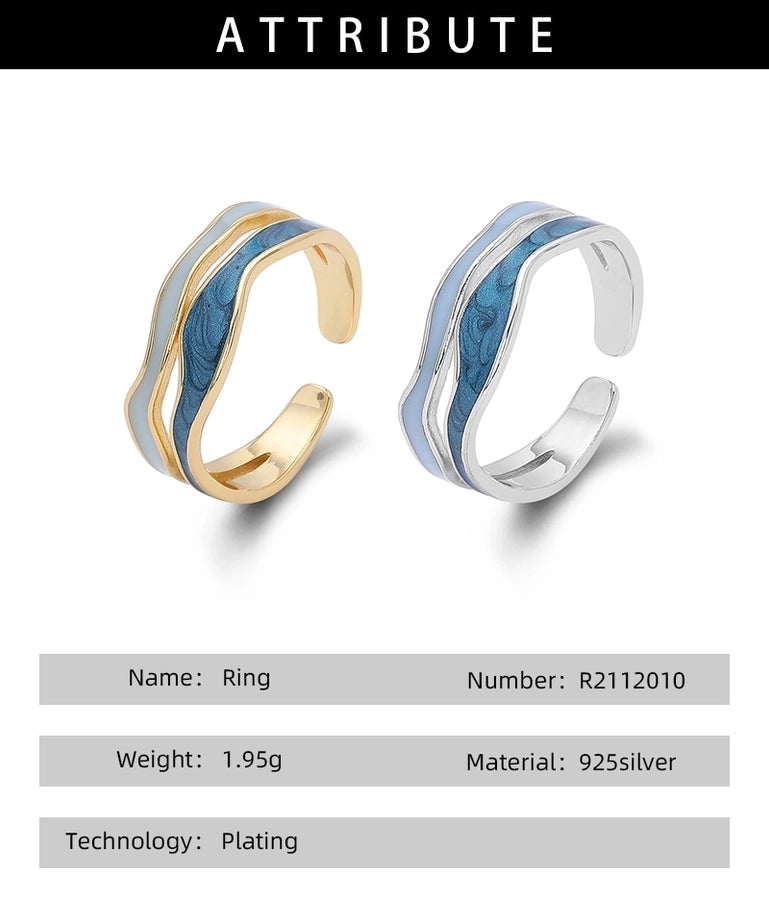 18K Gold Plated White Gold Plated Rhodium Plated 925 Sterling Silver Irregular Rings 925 Sterling Silver Rings