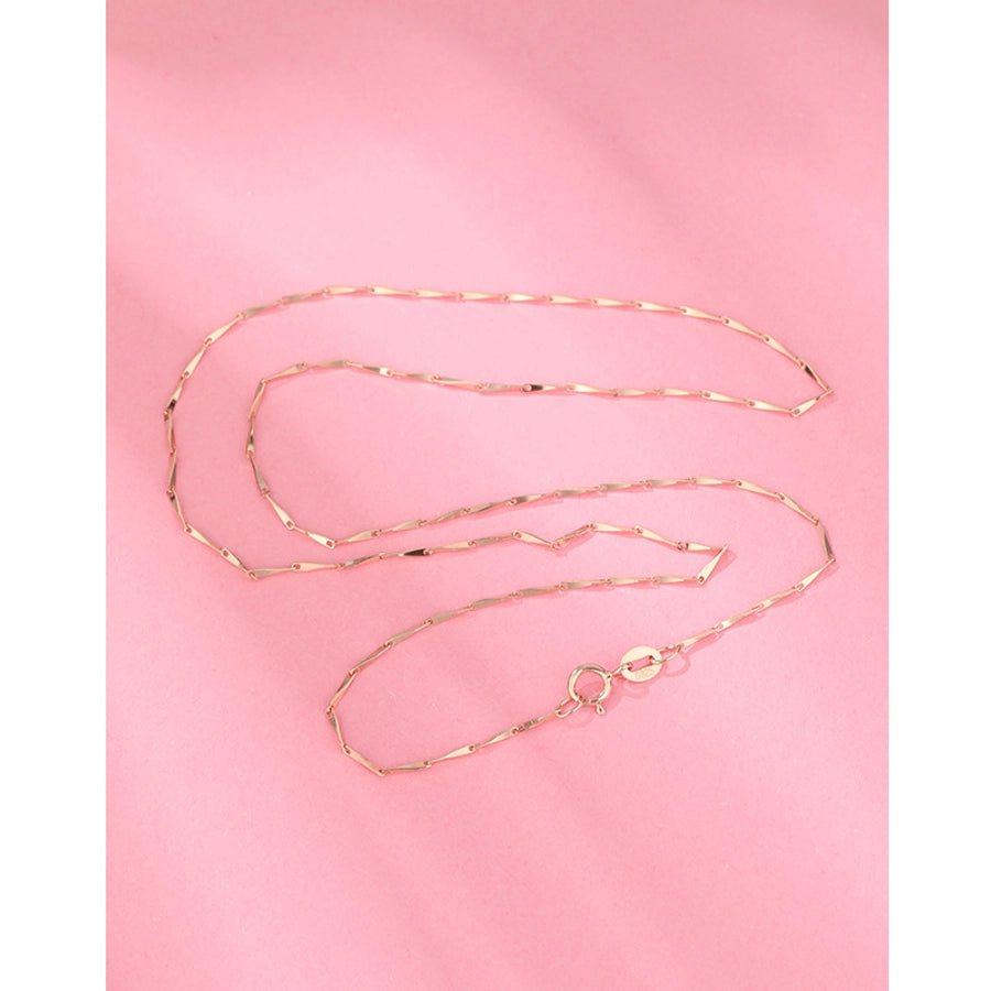 925 Sterling Silver cable chain box chain Solid Color Necklace