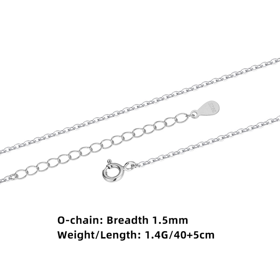 925 Sterling Silver Long-Lasting Plated cable chain box chain snake chain Geometric Necklace